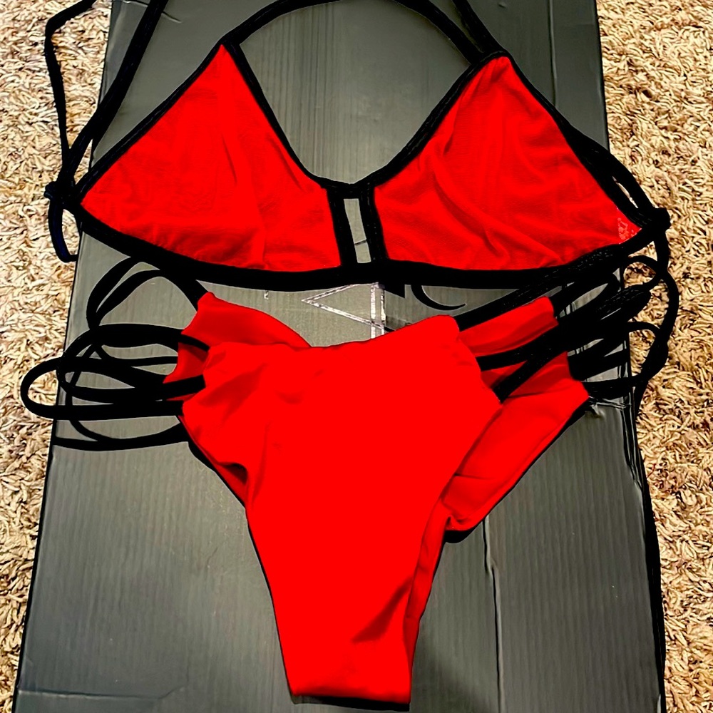 Custom made scrunch butt and see through mesh top bikini
